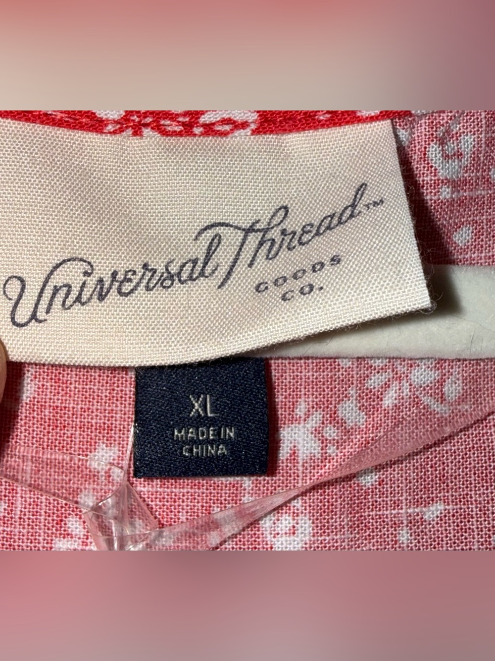 Universal Thread Red Floral V-Neck Ruffle Mini Dress - Picture 3 of 3